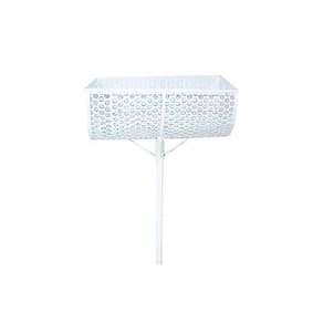 Lixeira de Rua Modelo Tela Moeda de 60cm Branca