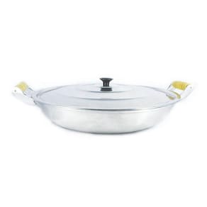 Frigideira Alumínio Fundido Polida Alça Madeira Trad 36cm