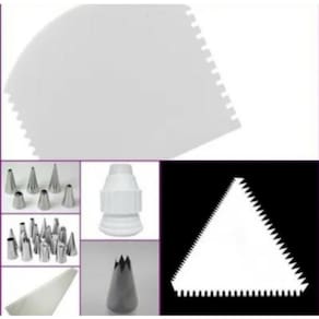 Bicos P/ Confeitar (kit 25 Pçs) + Espátula Triângulo + 4 Funções