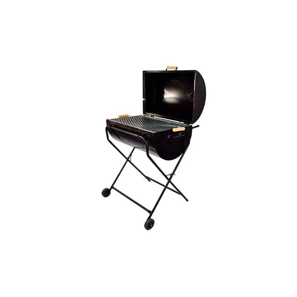Churrasqueira Bafo Grill Inteira 100l Grelha,suporte E Rodas