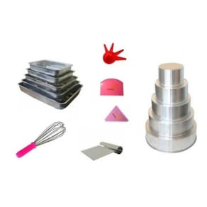 Assadeiras + Formas 5 Peças + Acessórios Confeitaria