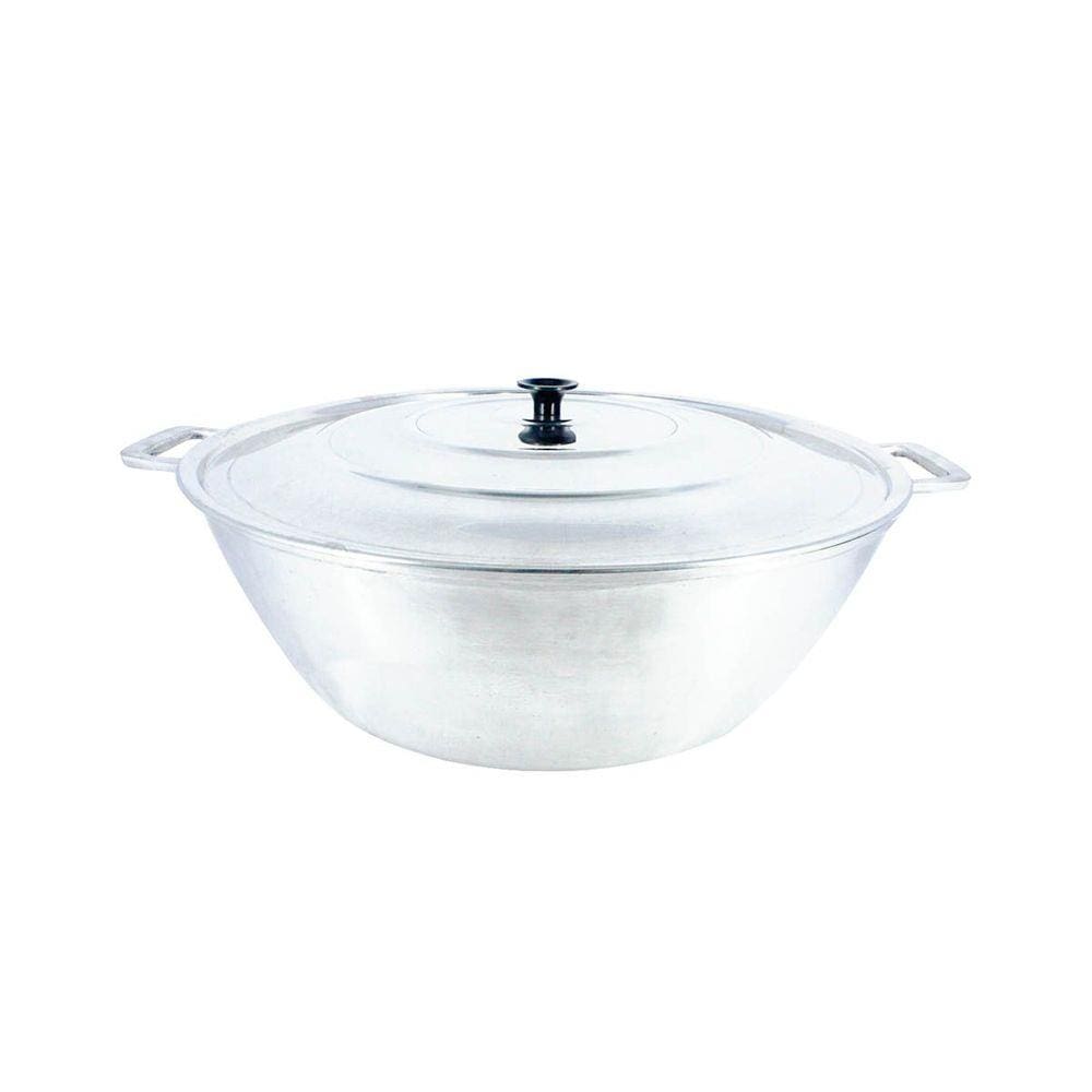 Tacho Panela Restaurante Alça Alumínio Fundido Polido 70cm