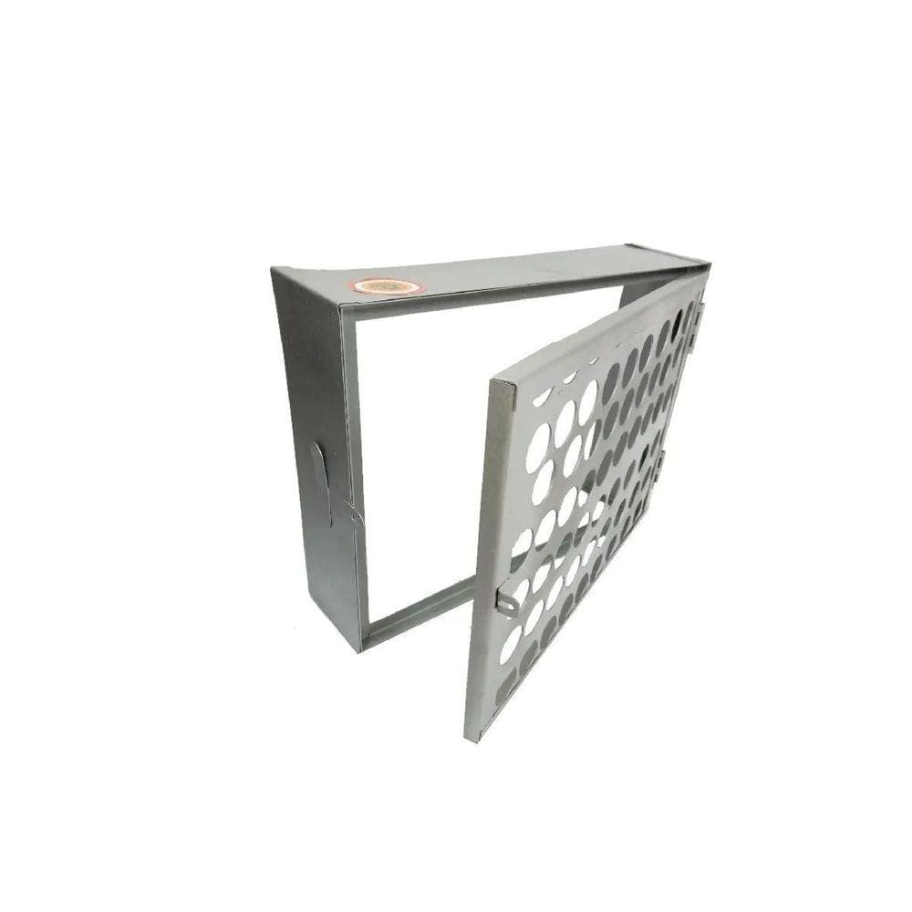 Proteção Hidrômetro Tela Moeda Com Porta Cadeado 60x40cm