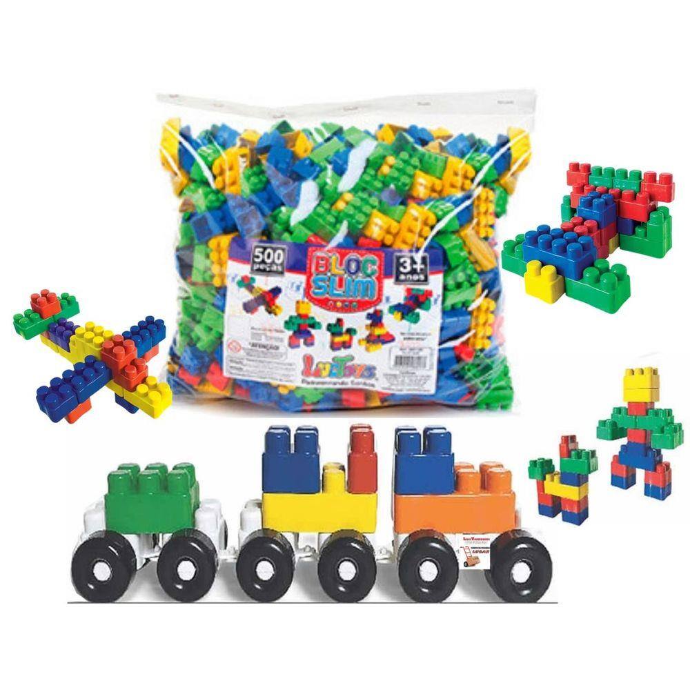 Brinquedo Educativo Blocos De Montar Linked Cubes 100 Peças - Casa