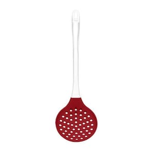 Escumadeira de Silicone Cabo Acrilico Vermelha UD035