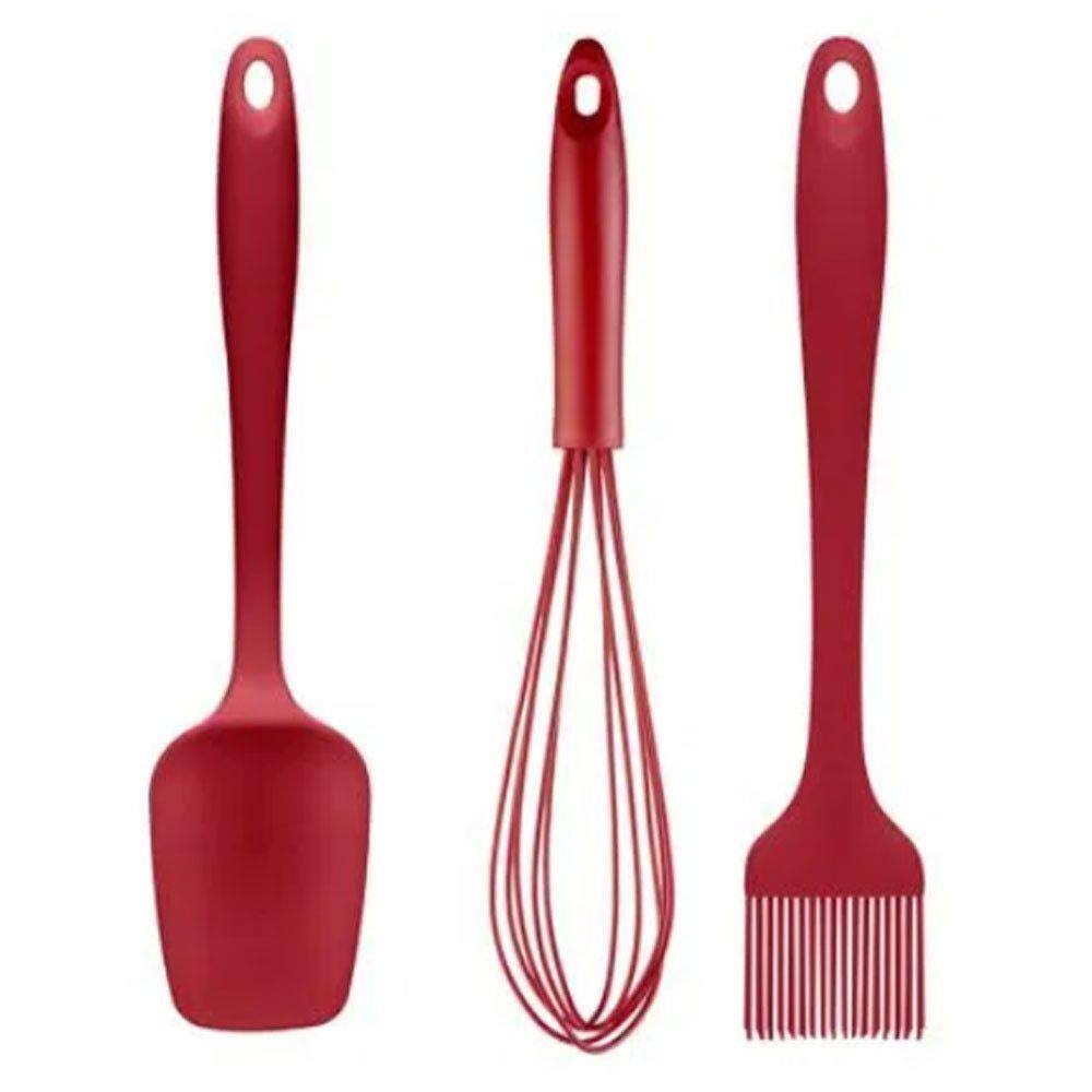 Kit Confeiteiro de Silicone Ud093 - Vermelho