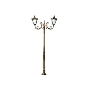 Poste Colonial Bari para Jardim Alumínio 02 Luminária 2,53m