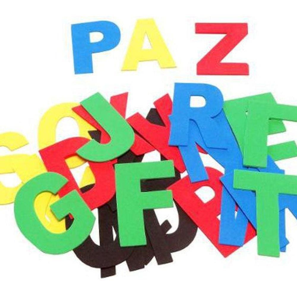 Letras Letreiro Eva Painel Decoração 260 Letras 10 Cm Altura