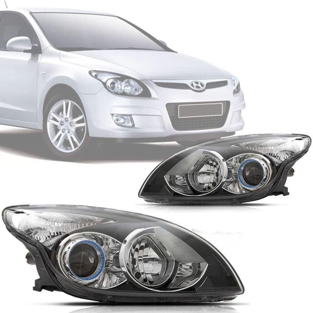 Par Farol Hyundai I30 2008 2009 2010 2011 2012 Mascara Negra