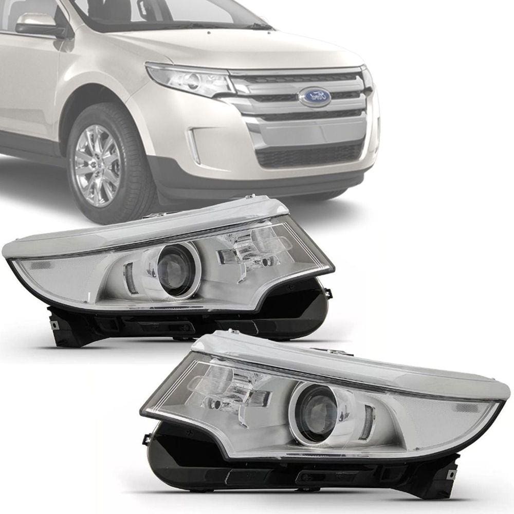 Farol Cromado Edge 2011 2012 2013 2014 Elétrico Com Projetor
