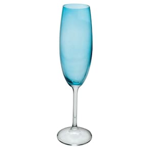 Jg 6 Taças Champanhe Em Cristal Ecológico 220Ml Turquesa