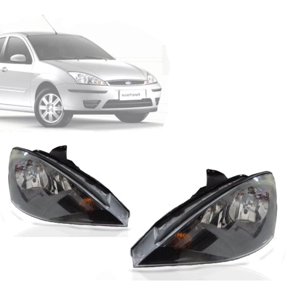 Farol Dianteiro Ford Focus 2004 2005 2006 2007 Mascara Negra