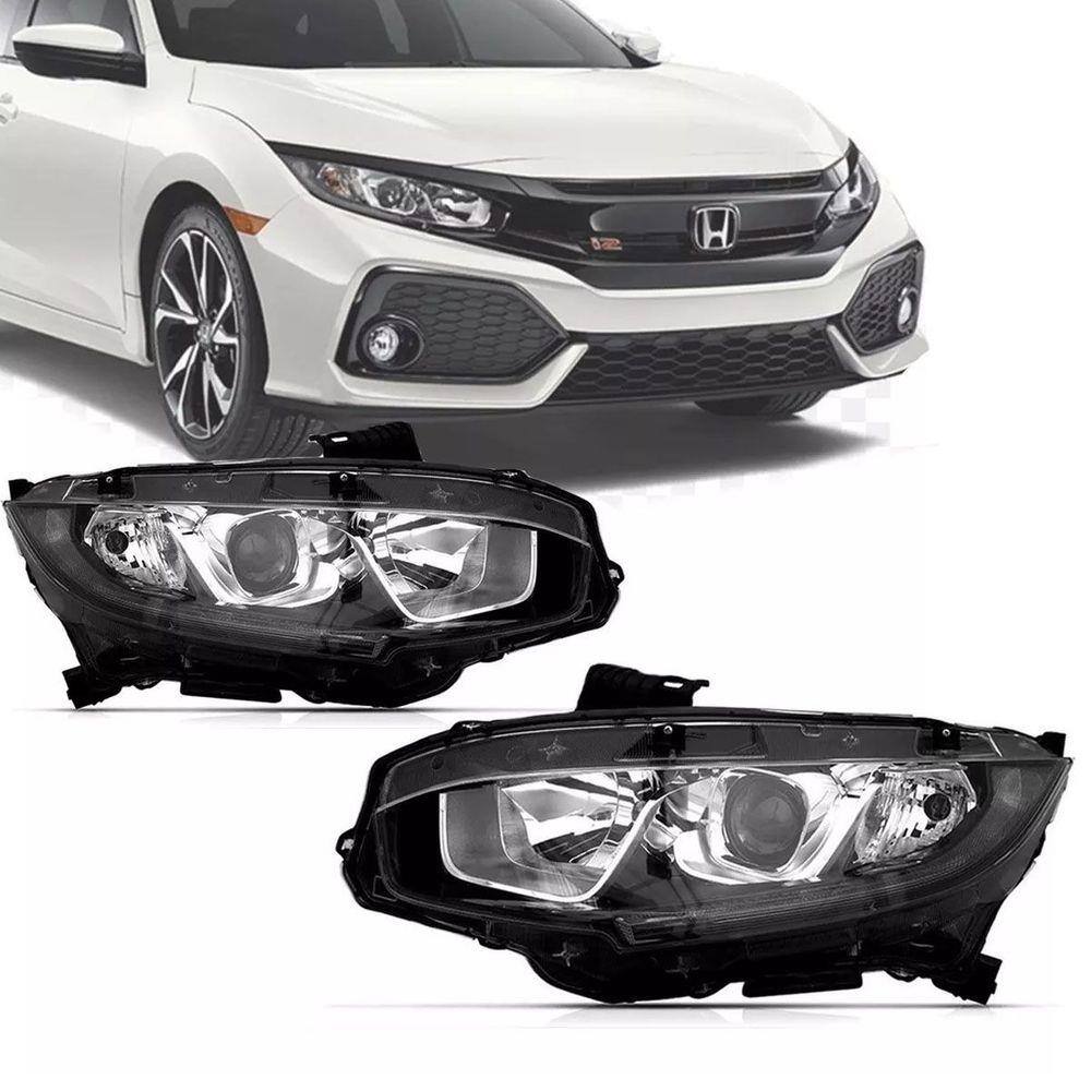 Farol Dianteiro Honda Civic 2016 2017 2018 Manual