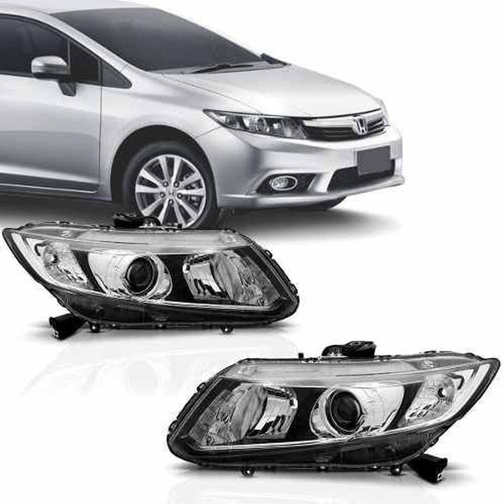 Farol Elétrico Honda Civic 2013 2014 2015 2016 Com Motor