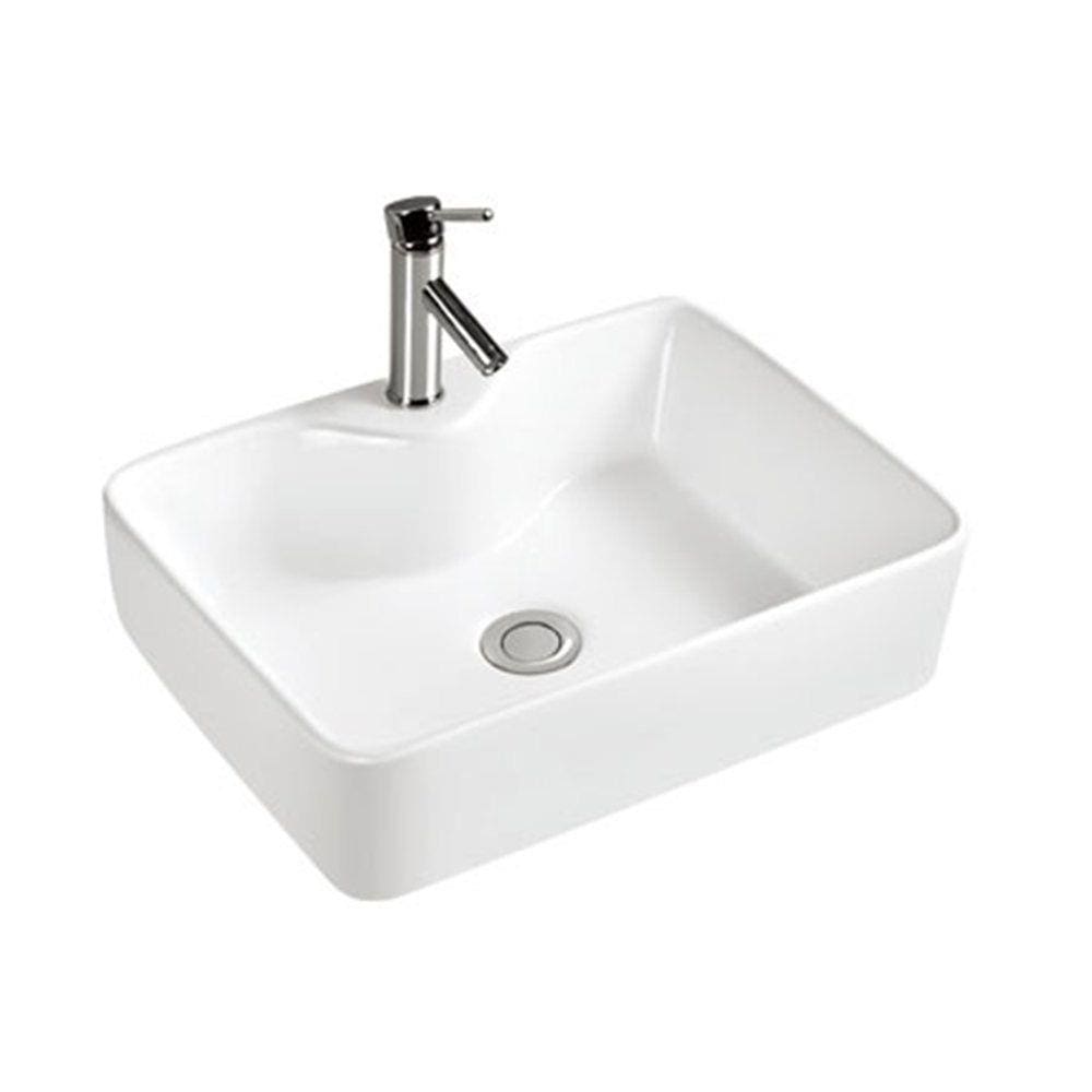 Cuba de cerâmica para banheiro 48x38x13 cm