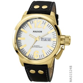 Relógio Magnum Masculino Cronógrafo MA33102Q Pulseira Aço Prata