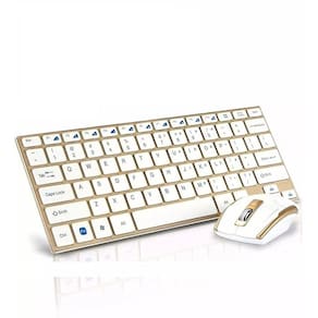 Kit Mini Teclado Mais Mouse Sem Fio 2.4G Ultra Slim Hk -3910