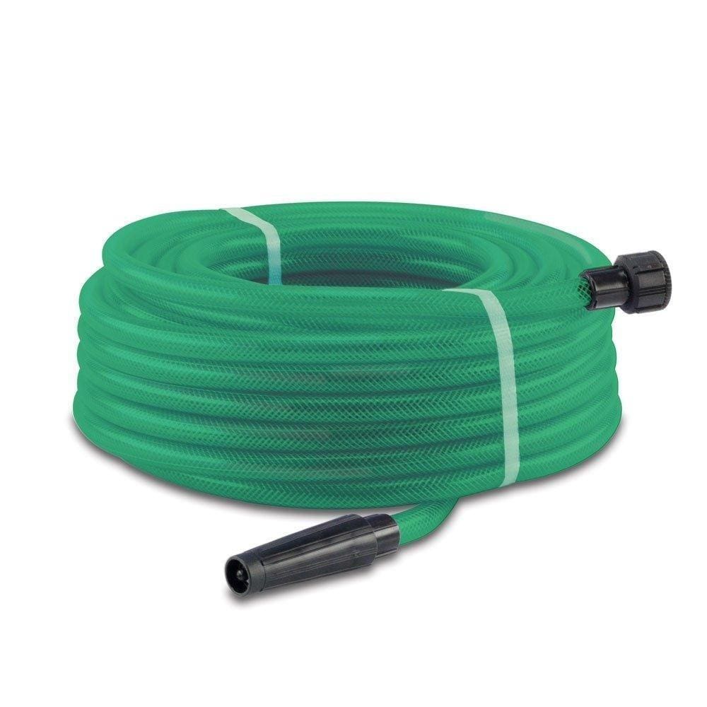 Mangueira Trançada 30m Slim Verde com Engate e Esguicho Force Line