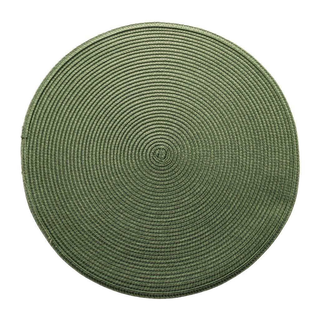 Lugar Americano Redondo de Plástico Freno Verde 38cm