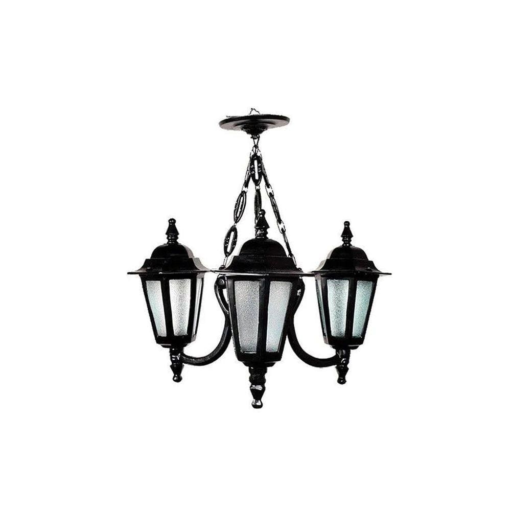 Lustre Colonial de Teto Holandês com Corrente em Alumínio