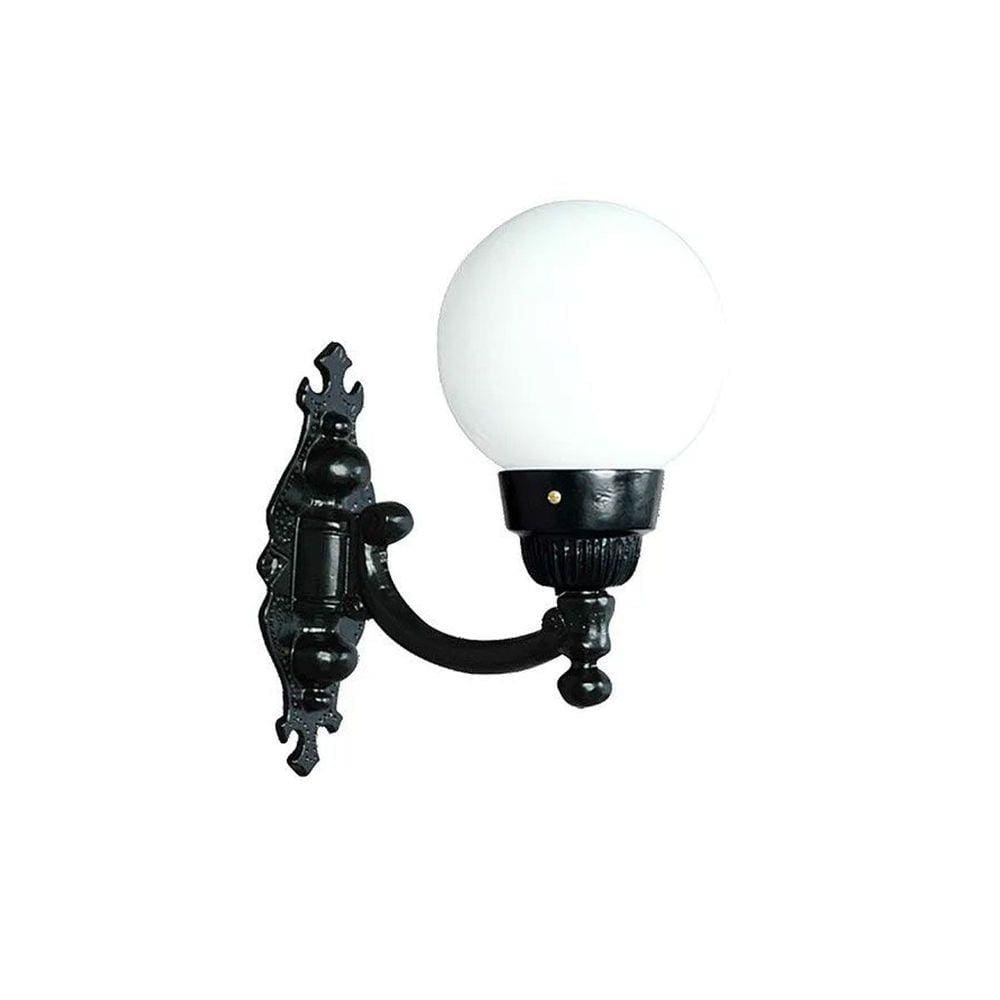 Luminária Globo Pequena 1 com Braço Externa/interna Alumínio 38cm
