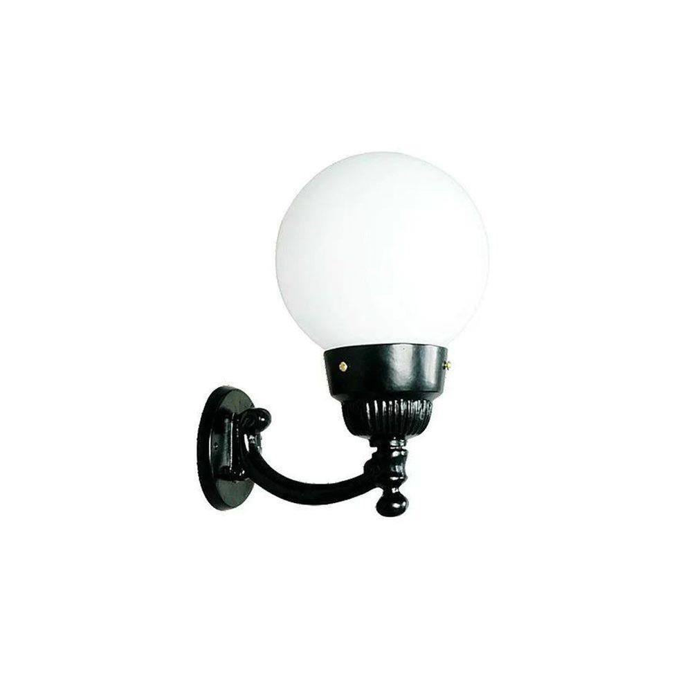 Luminária Globo Pequena 2 com Braço Externa/interna Alumínio 31cm
