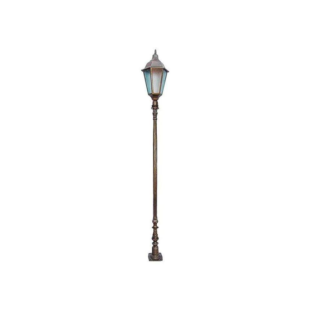Poste Colonial Verona Jardim de Alumínio 01 Luminária 2,38m