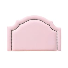 Cabeceira Estofada Tachas Rosa Solteiro Courino Rosa Glamour