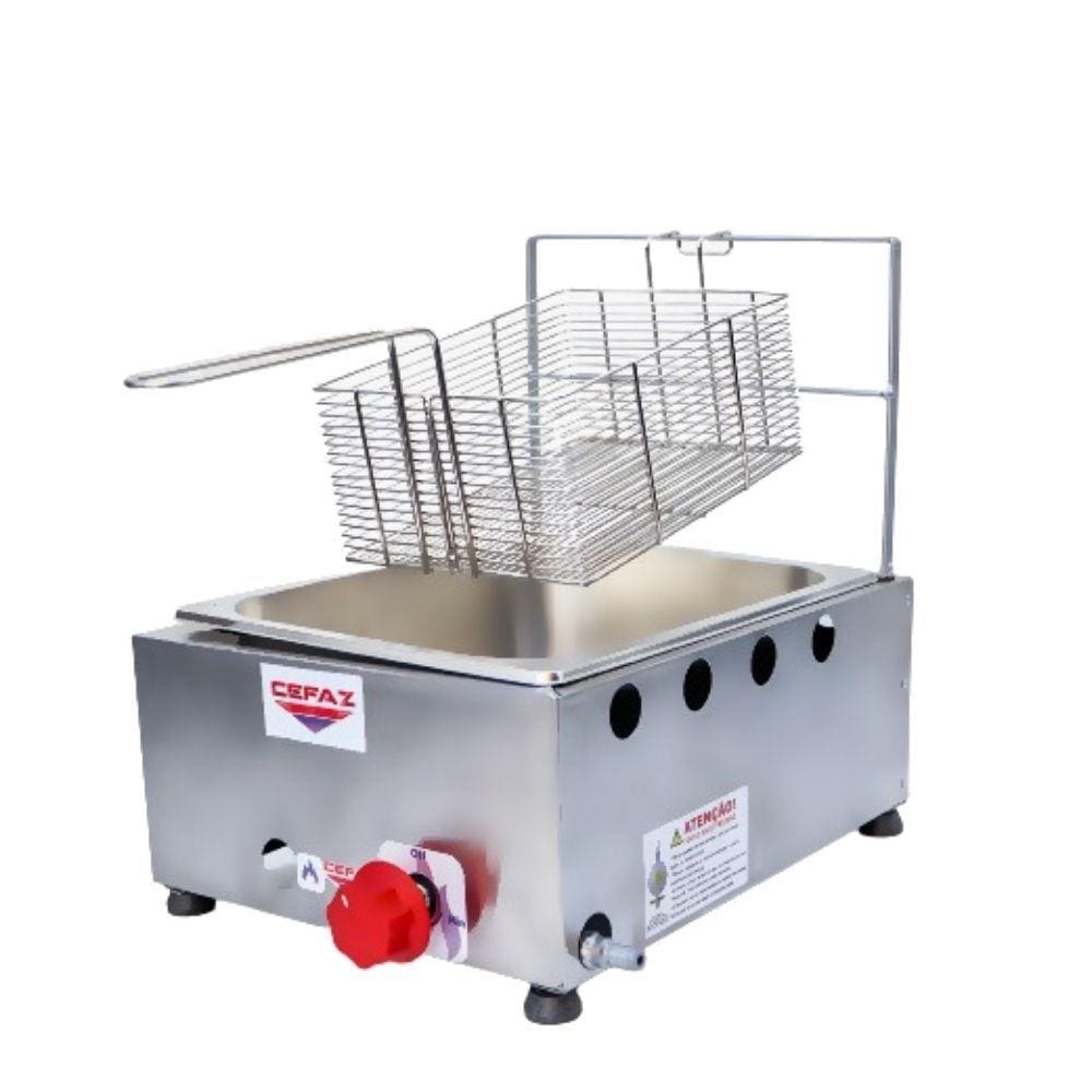 Fritadeira Inox à Gás Baixa Pressão 1 Cuba - Cefaz