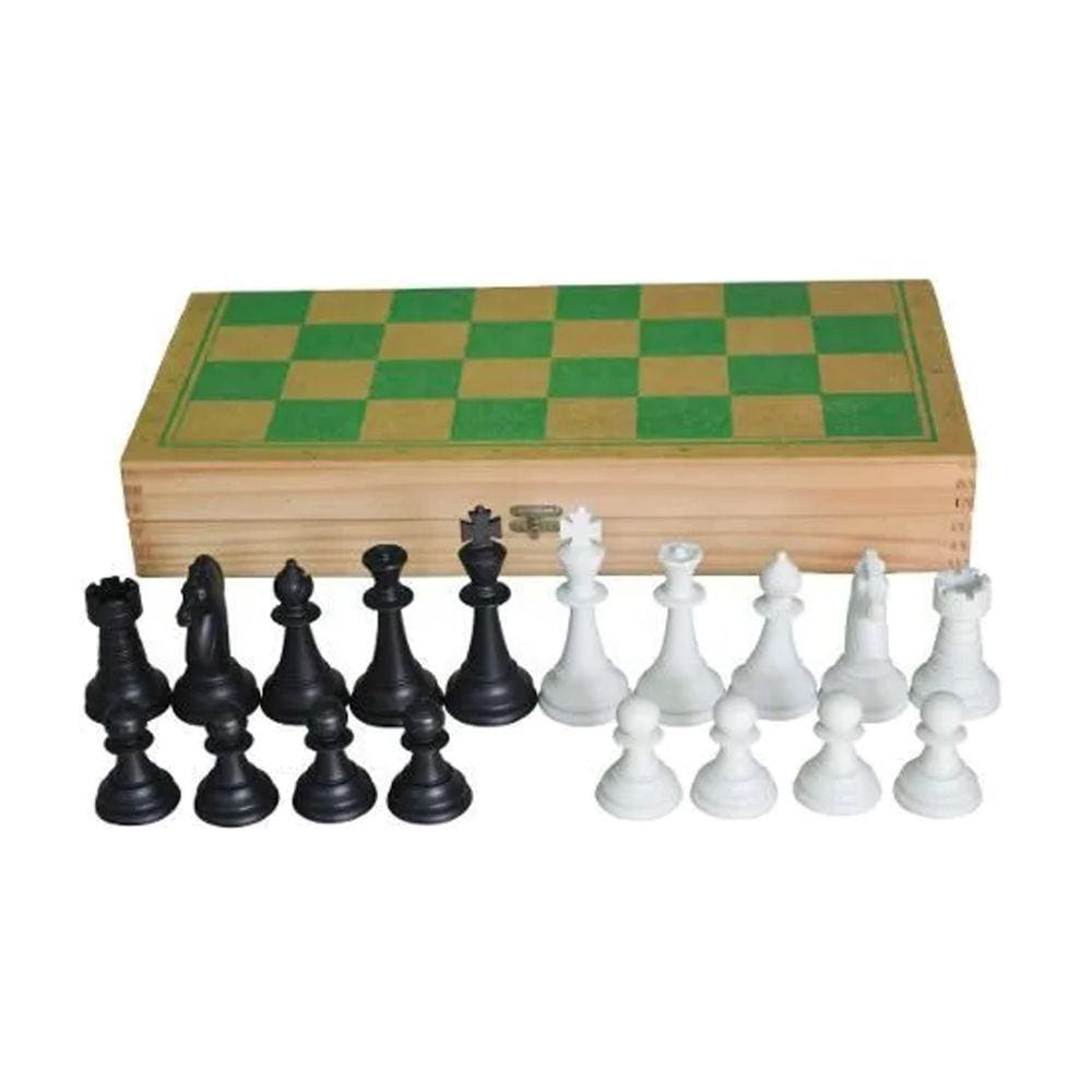 Brinquedos Educativos - Jogo Xadrez Oficial Com Estojo