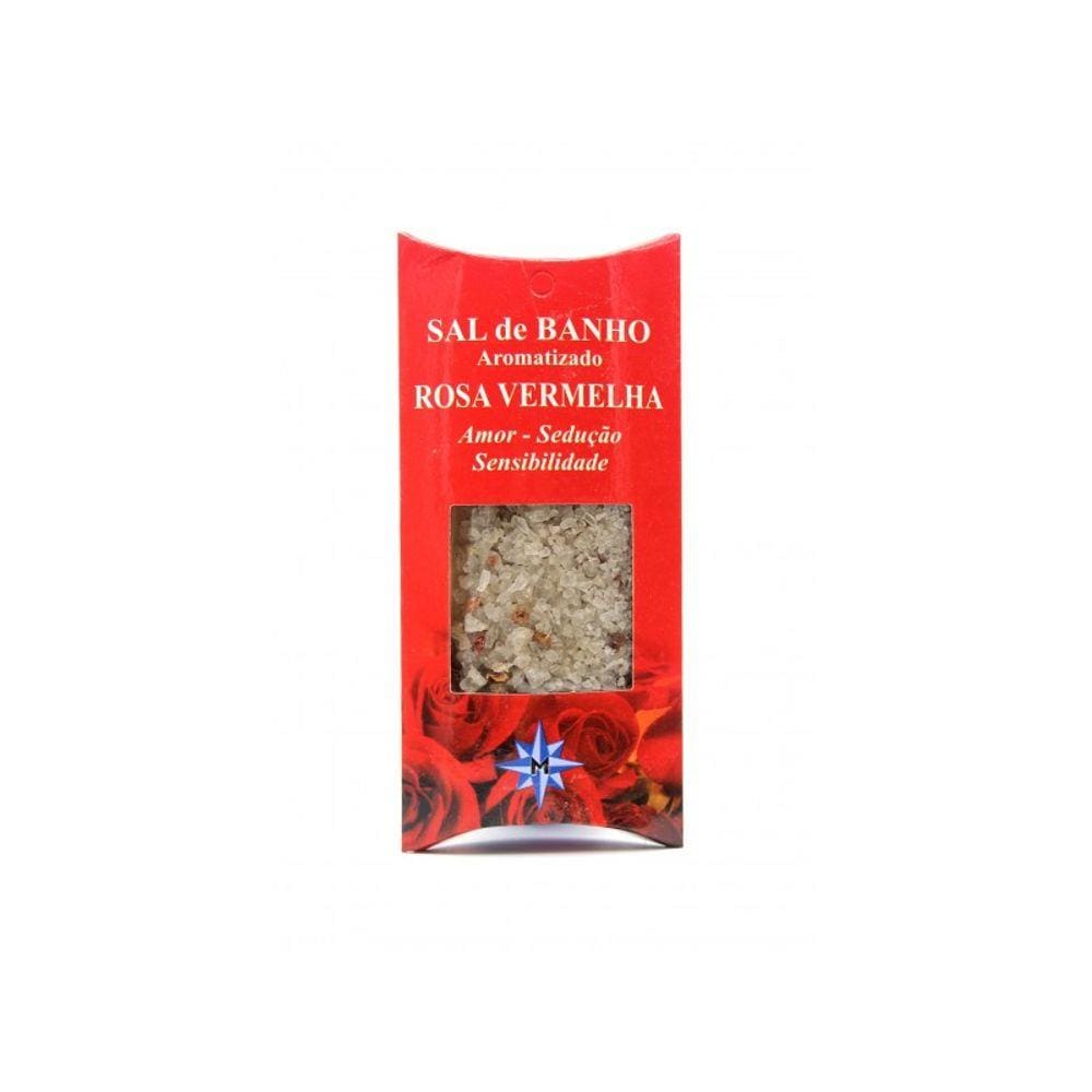 Sal de Banho Aromatizado Rosa Vermelha Atrair Amor Sedução