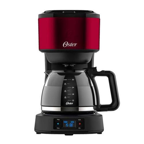 Cafeteira Oster Day Light Red Programável - 127V Menor preço em Cafeteira Oster Day Light Red Programável - 127V