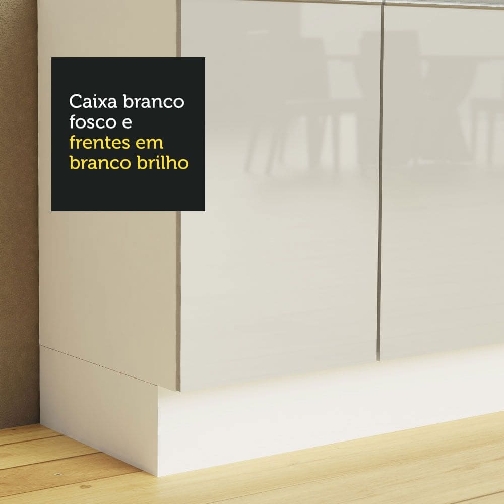 Cozinha Completa 100% Mdf Madesa Smart 300 cm Com Armário, Balcão