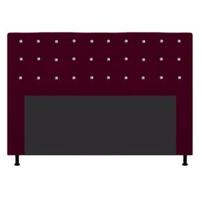 Cabeceira Estofada Dama 195cm King Size Suede Bordô