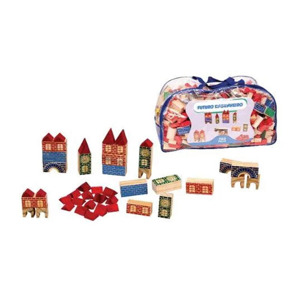Peças de Montar Sacolão Criativo Futuro Engenheiro 700 Peças