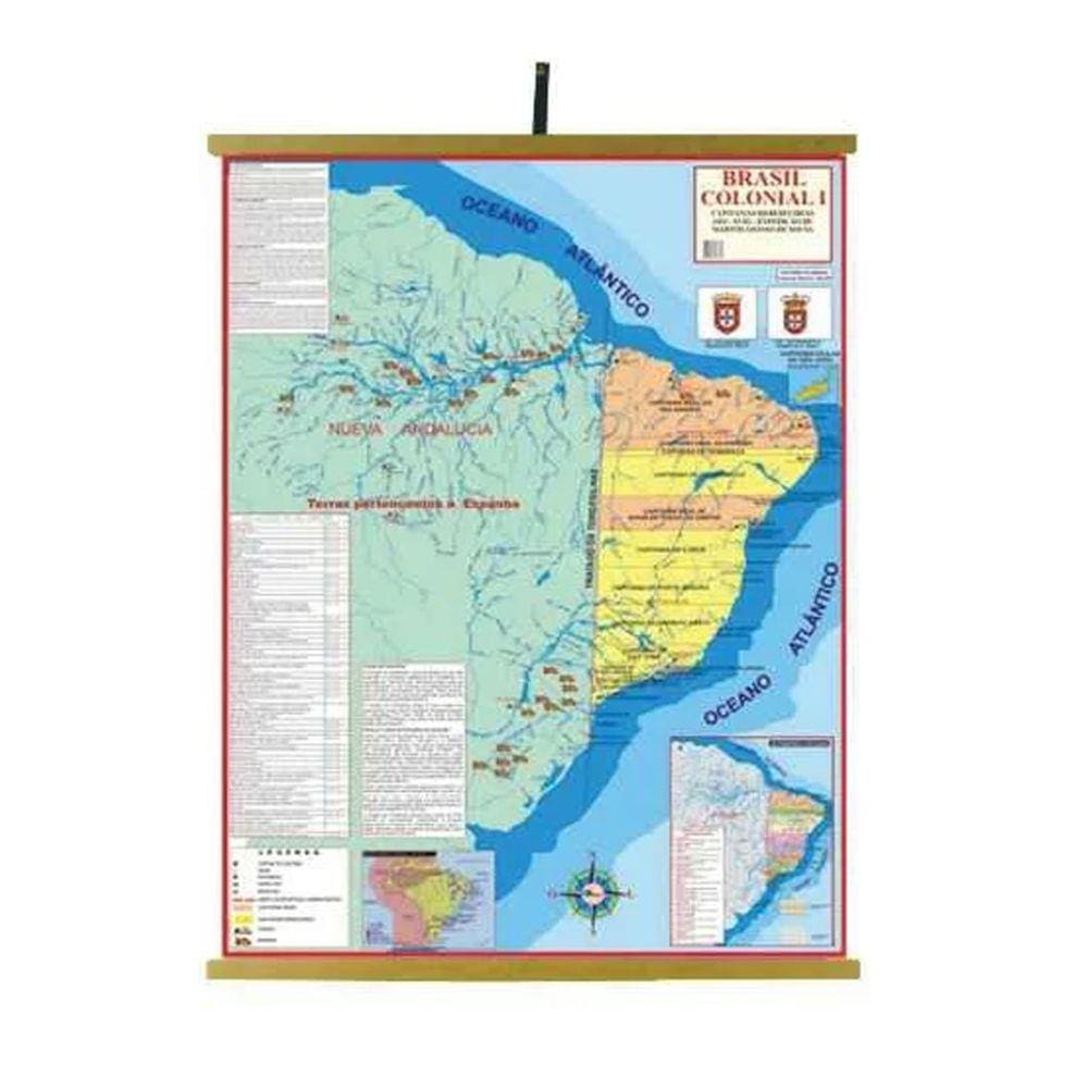 Mapas Educativos - Brasil Colonial I 1200x900mm