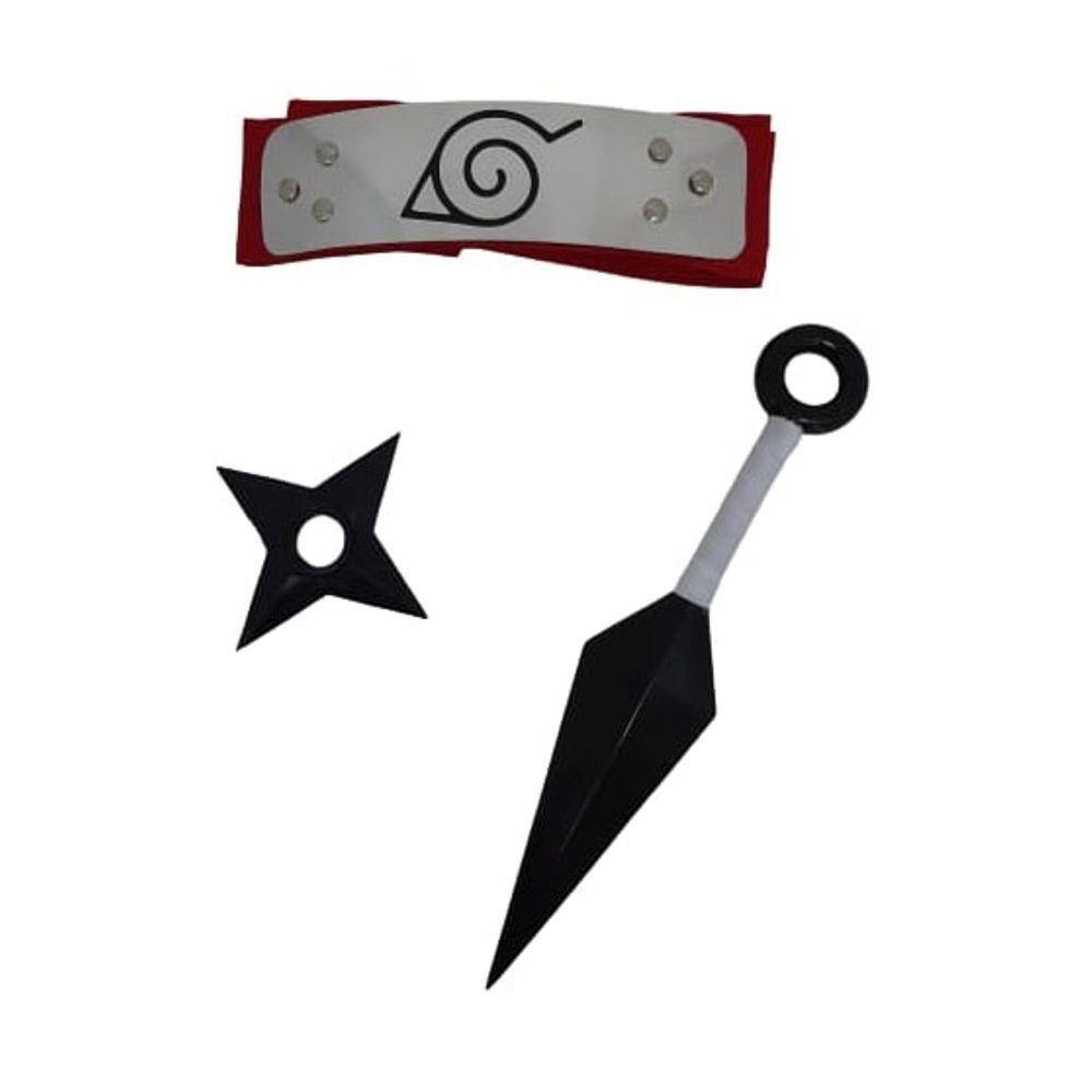 Kit Completo do Naruto / Boneco do Naruto/ Kunai/Shuriken/Bandana