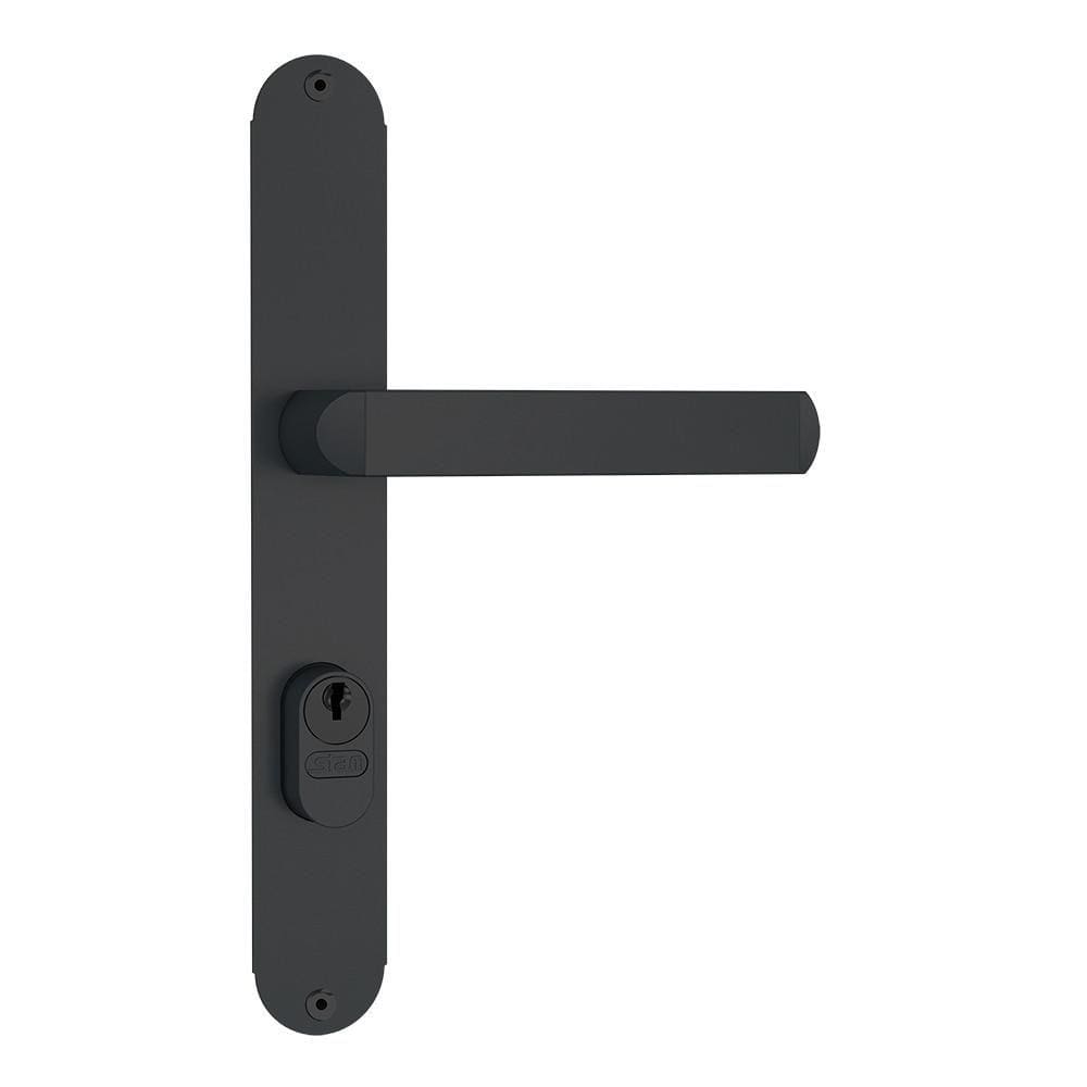 Fechadura Stam 603/07 Externa Preto Fosco Alavanca Maquina 36mm