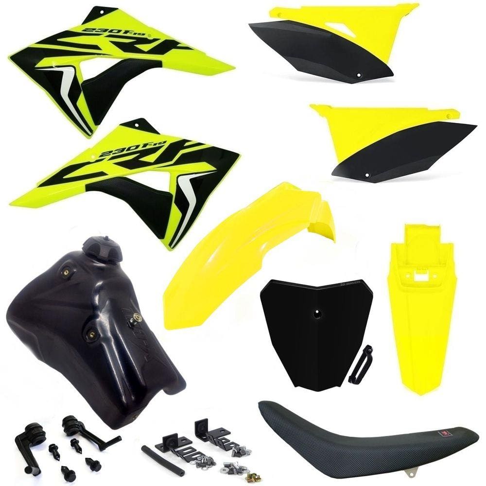 Kit Plástico Biker Next Adaptável Crf 230 Xr 200 Xr 250 Tanque 9L