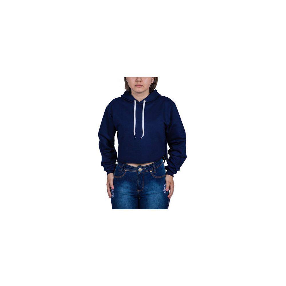 blusa de moletom azul marinho feminina
