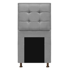 Cabeceira Copenhague 100 cm Solteiro Suede Cinza