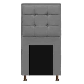 Cabeceira Copenhague 100 cm Solteiro Corano Cinza