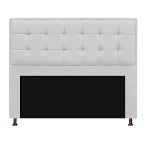 Cabeceira Copenhague 140 Cm Casal Suede Branco