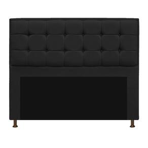 Cabeceira Copenhague 140 cm Casal Suede Preto