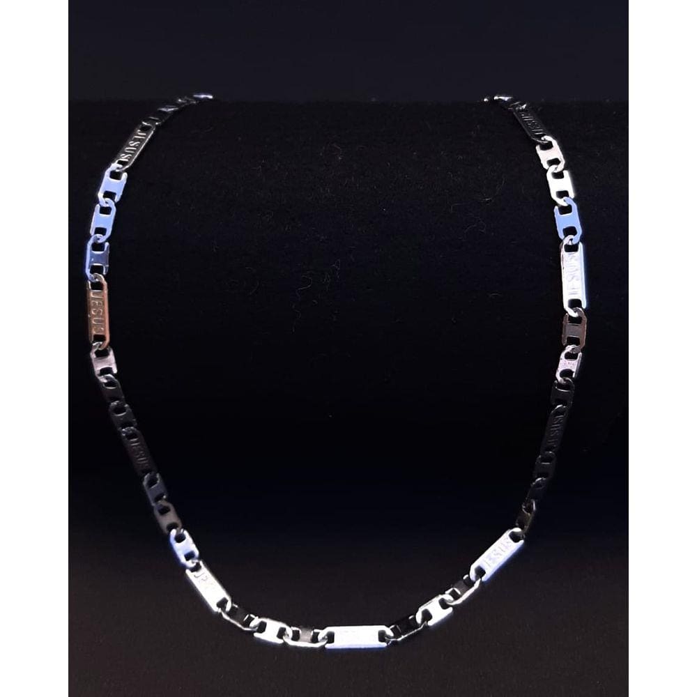 Corrente Masculina Aço Inox 60cm Jesus 3 mm