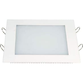 Painel LED Quadrado de Embutir 6W Lux Bivolt Taschibra - caixa com 2 Unidade - 3000K Luz Amarela