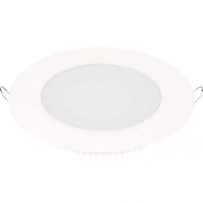Painel LED Redondo de Embutir 6W Lux Bivolt Taschibra - caixa com 2 Unidade - 6500K Luz Branca