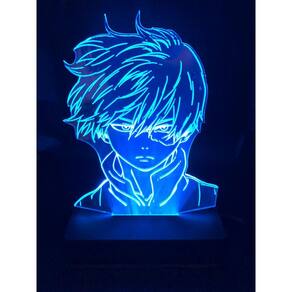 Todoroki,boku No Hero, Luminária Led 3d, 16 Cores+controle