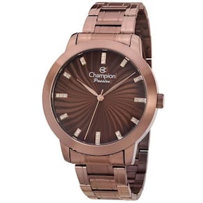 Relogio Champion Feminino Chocolate Marron Grande Cn29276r