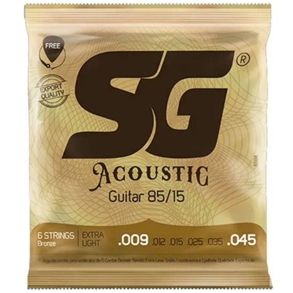 Encordoamento Para Violão Aço 009 Sg 85/15 Bronze